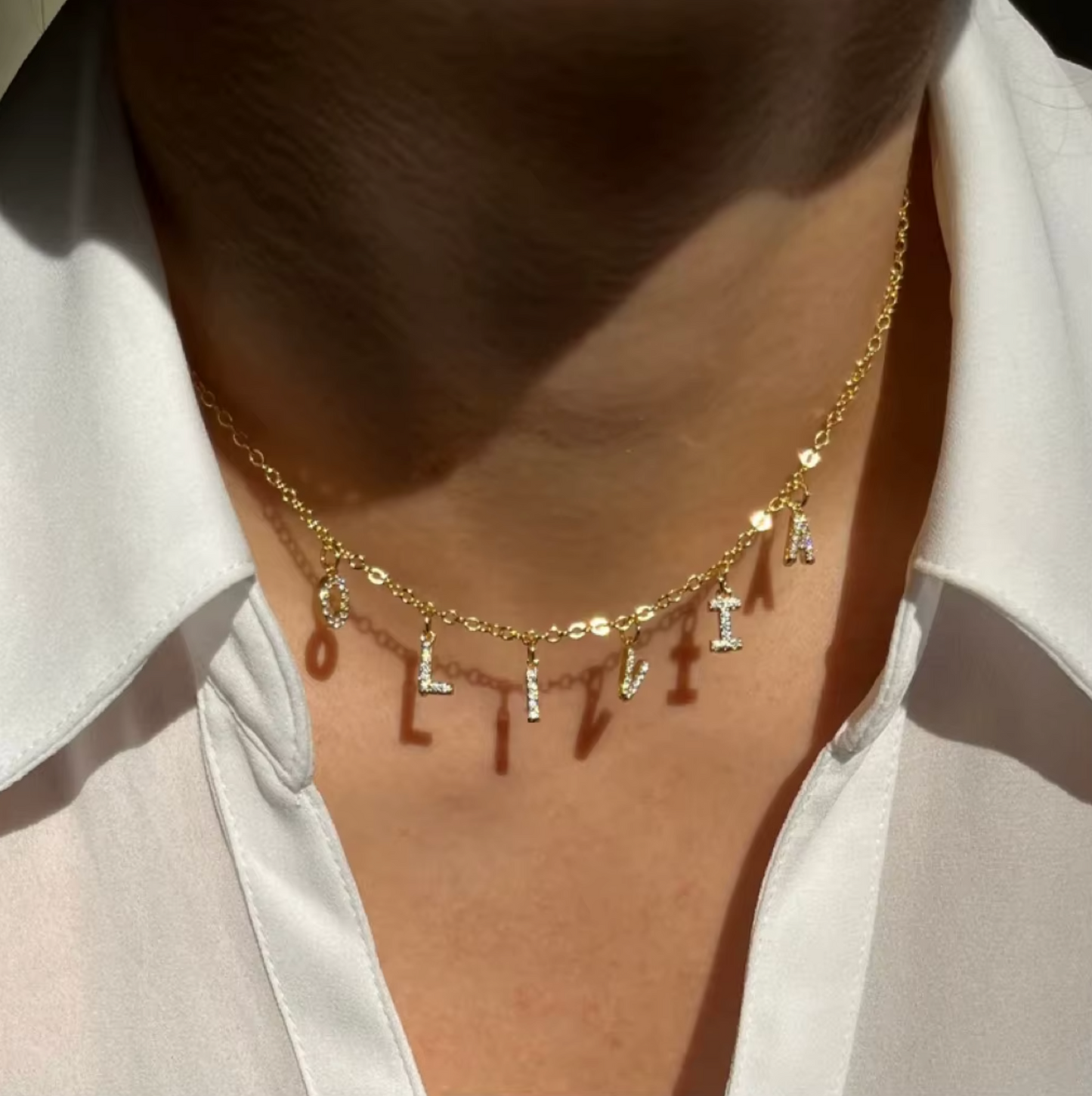 Diamanten Naamketting