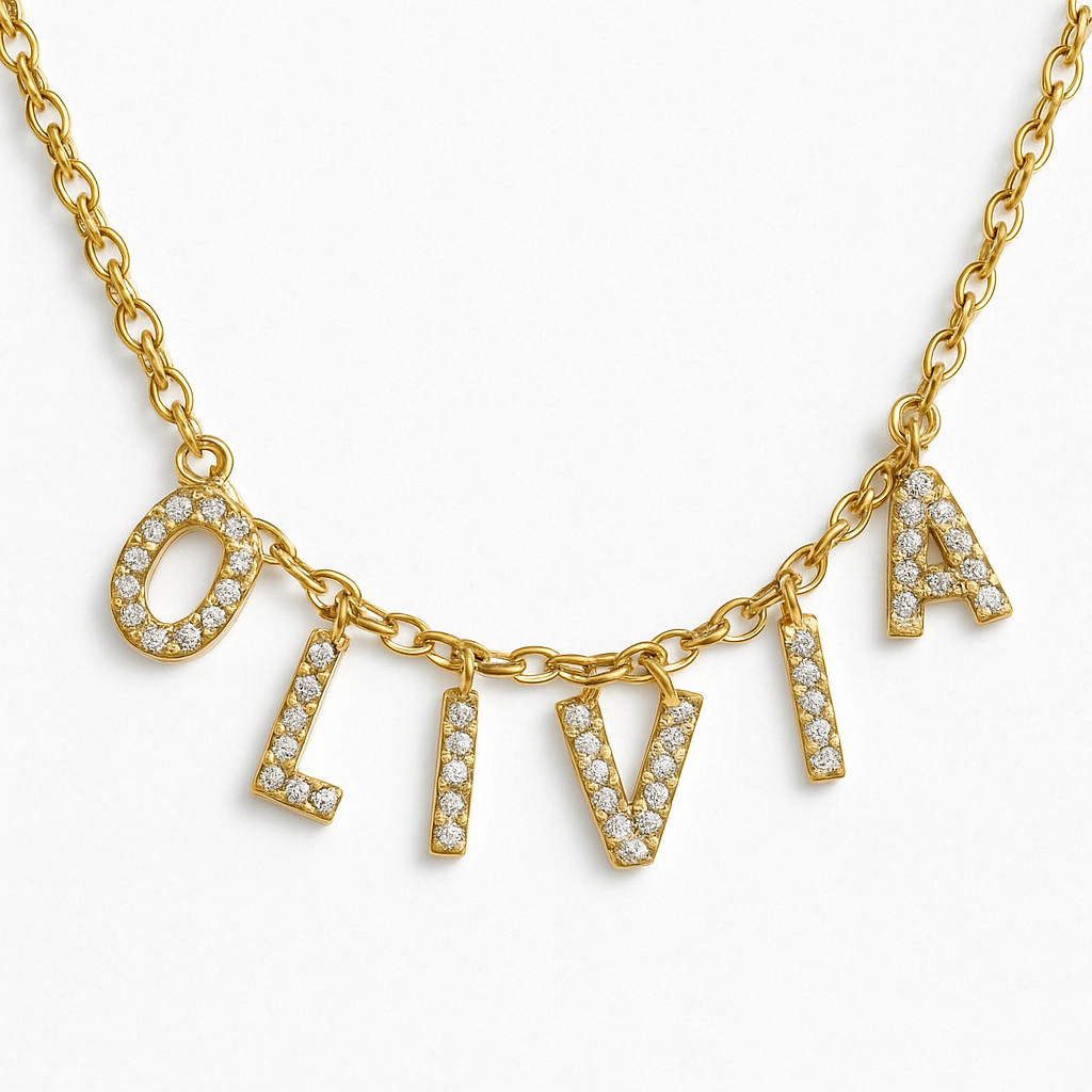 Diamanten Naamketting