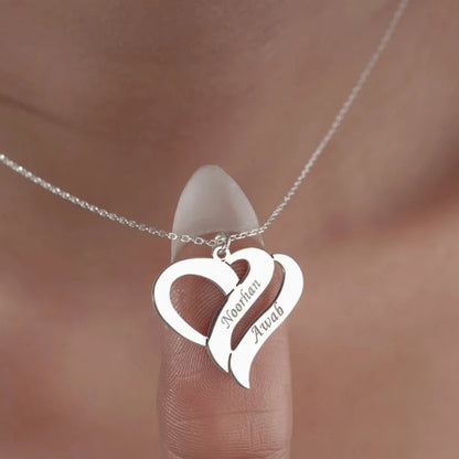 Gegraveerde ketting met harten