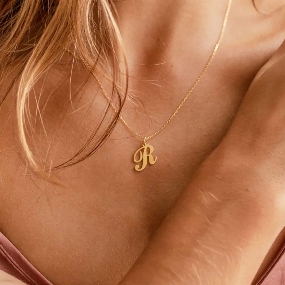 Gouden Initiaal Letter Ketting