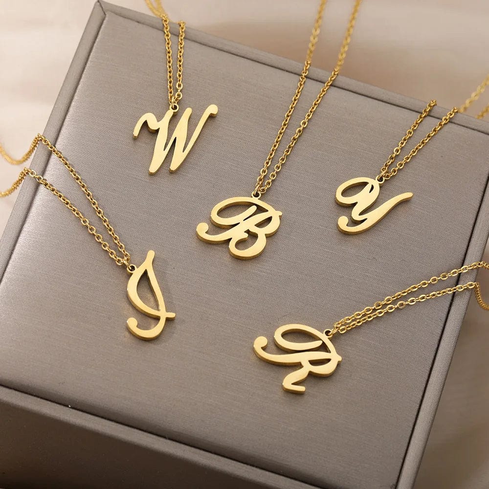 Gouden Initiaal Letter Ketting