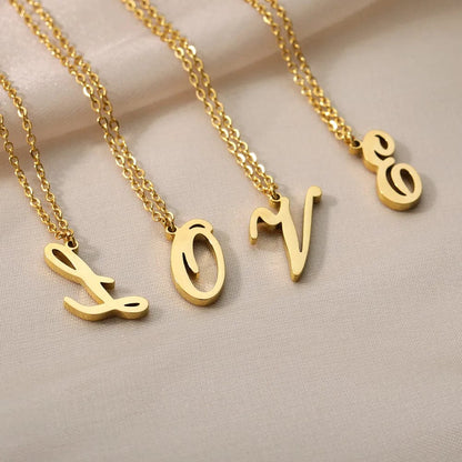 Gouden Initiaal Letter Ketting