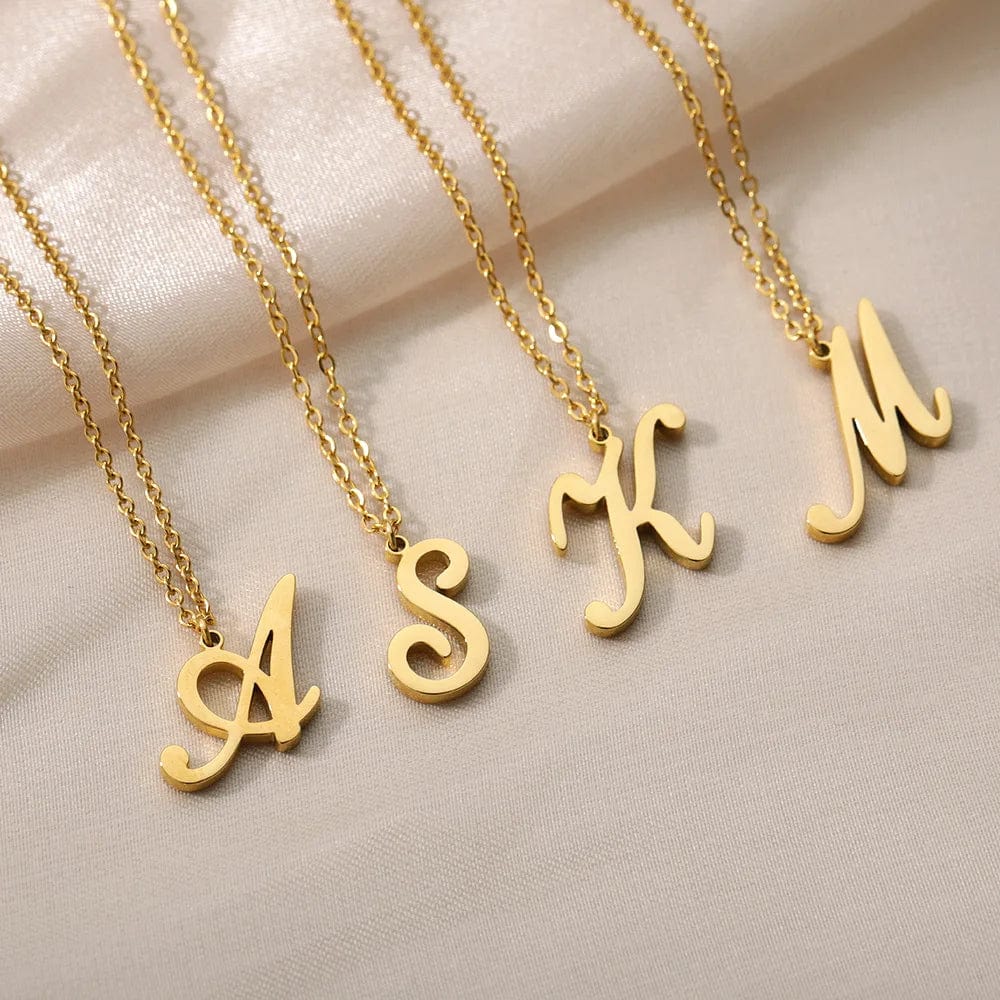 Gouden Initiaal Letter Ketting