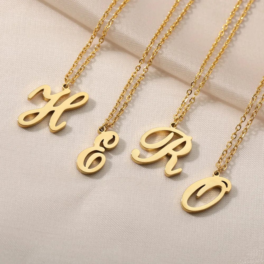 Gouden Initiaal Letter Ketting